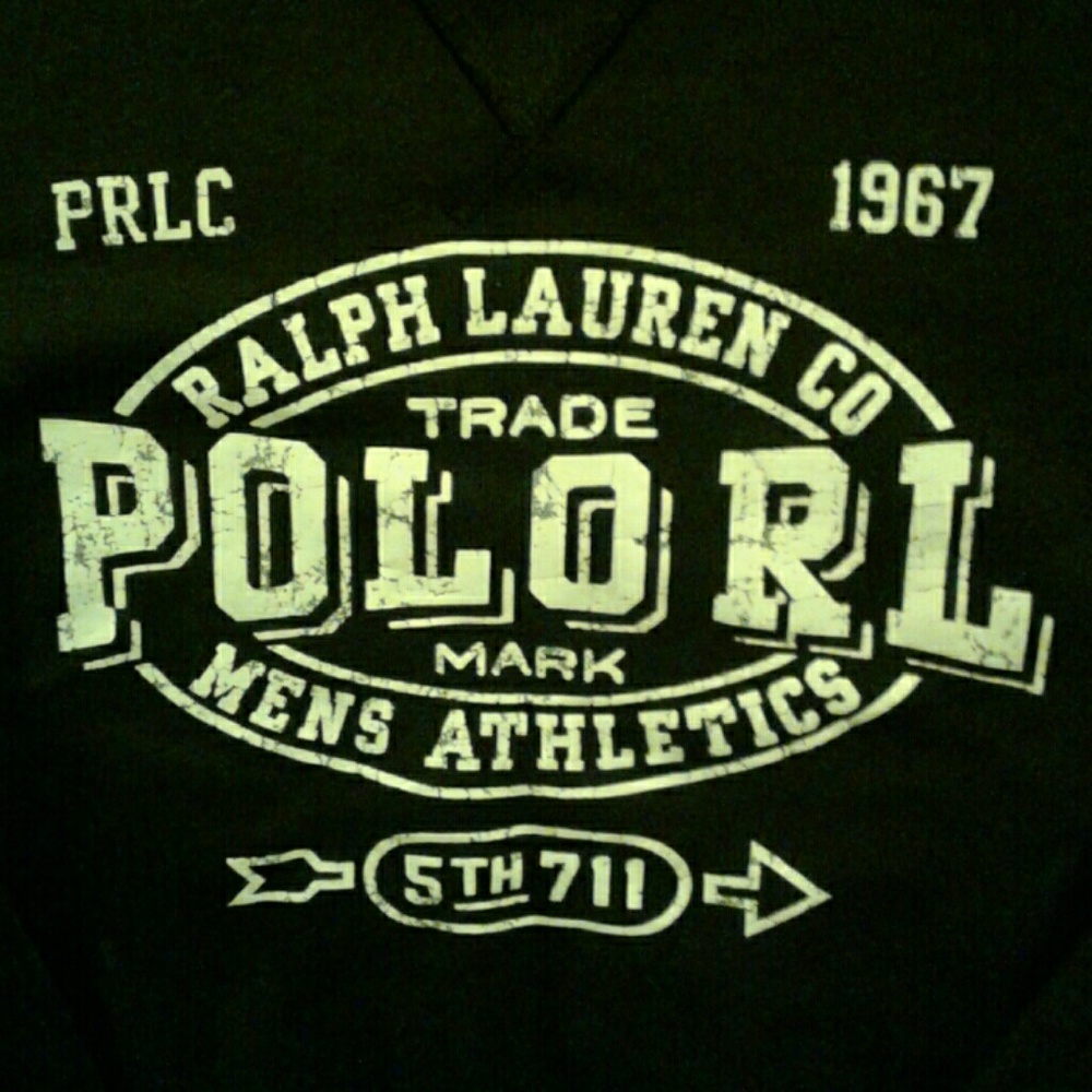 Men's Polo Ralph Lauren Printed Sweatshirt Black